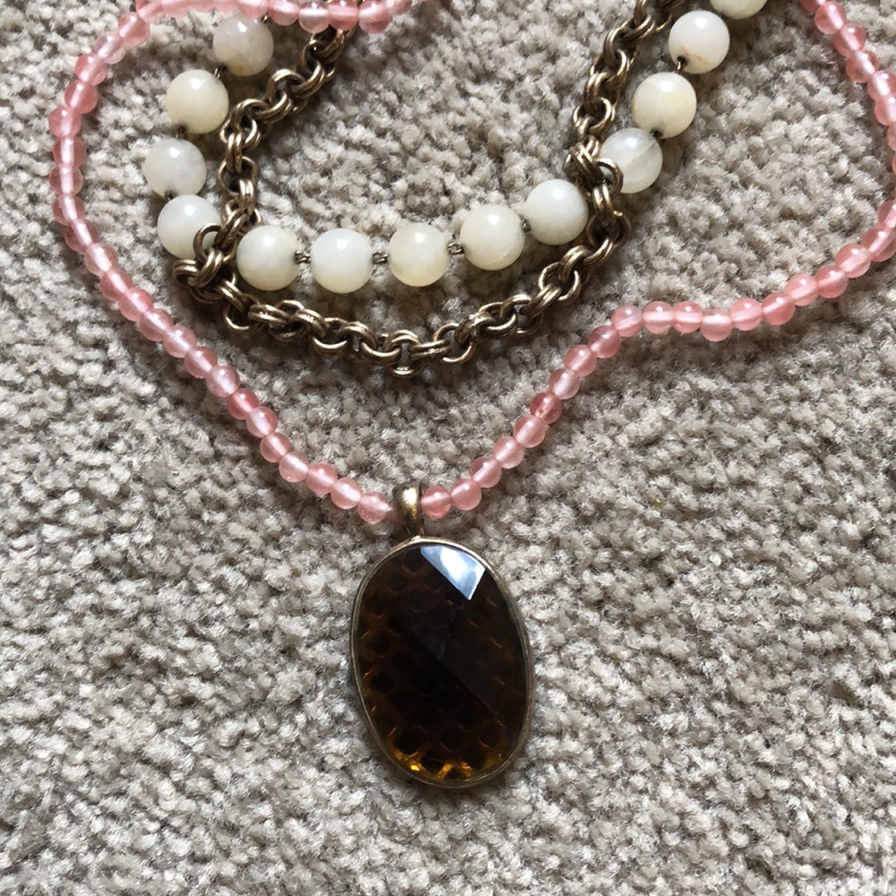 Anthropologie Triple Strand Necklace